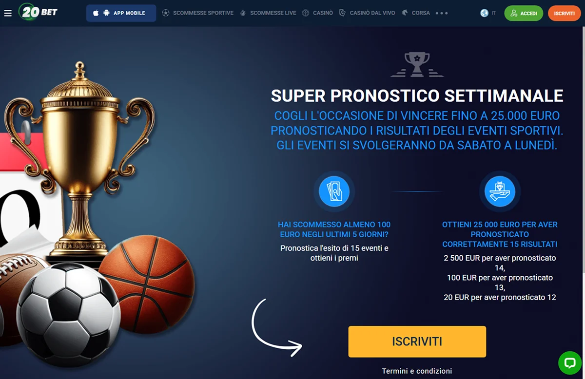 20Bet Scommesse Sportive